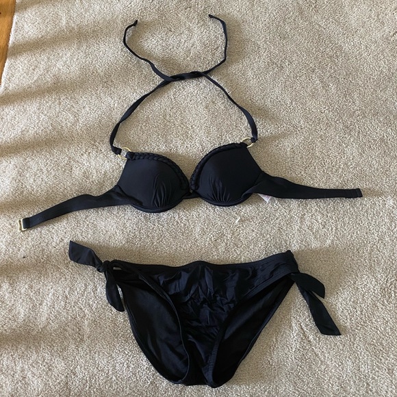 Other - Black halter bikini, top: XS, bottom: S